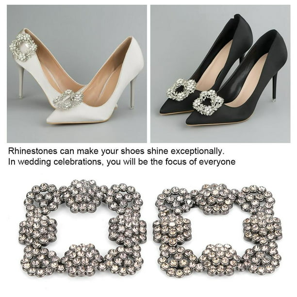 Elegant Rhinestone Crystal Shoe Clips Shoe Buckle for Wedding Shoes Decor
